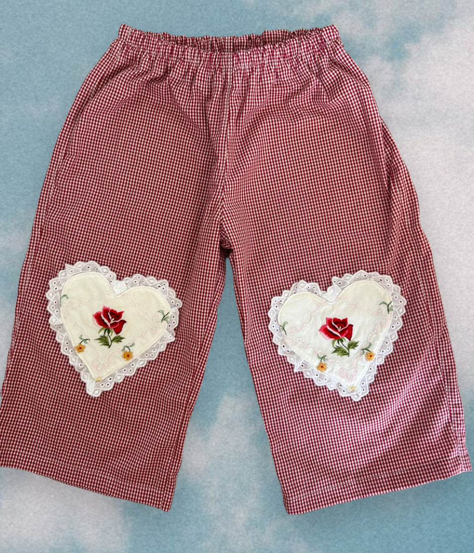 ** Vintage embroidery Heart Set (2-3yrs)
