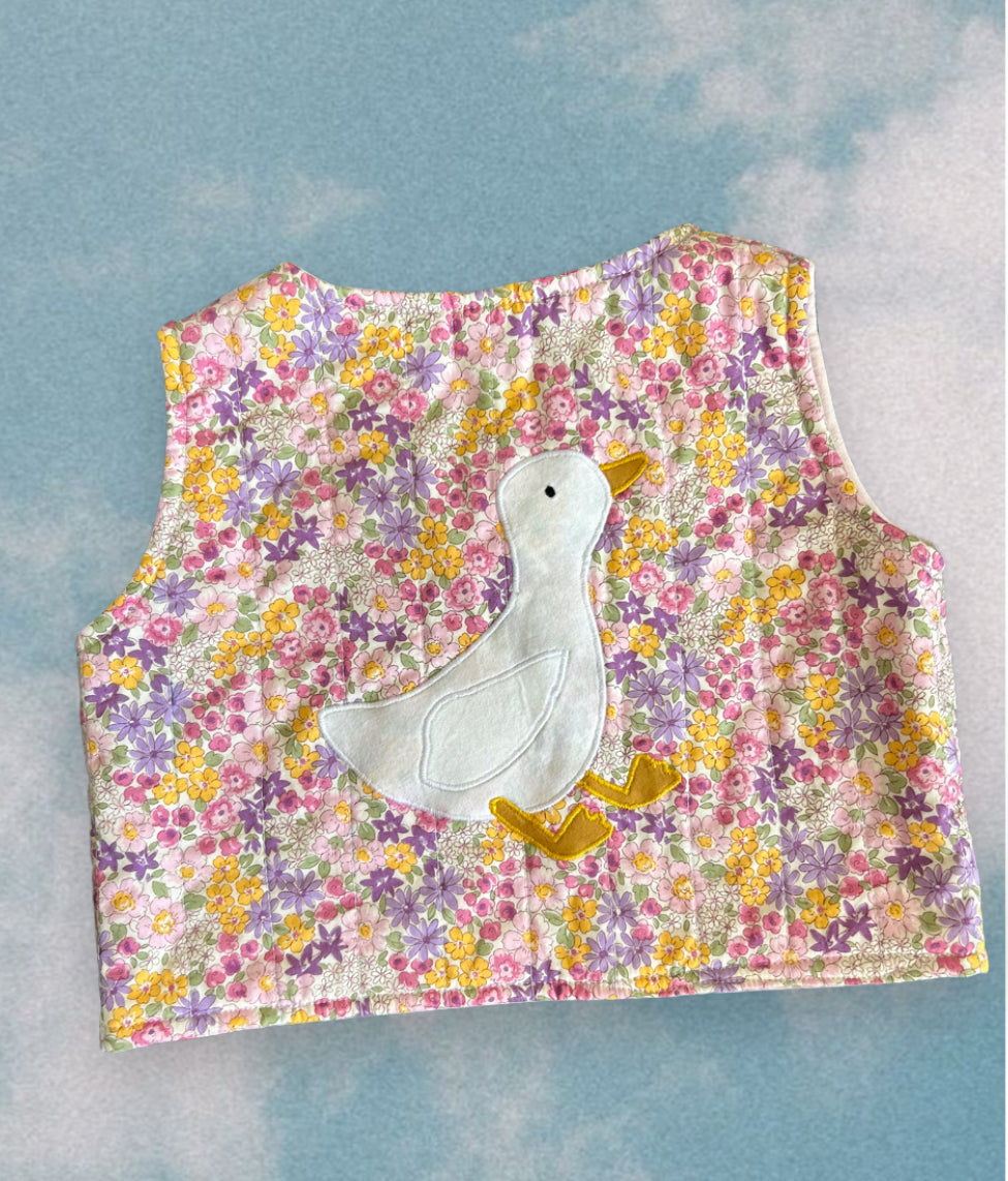 Floral Goose Vest (9-12months)