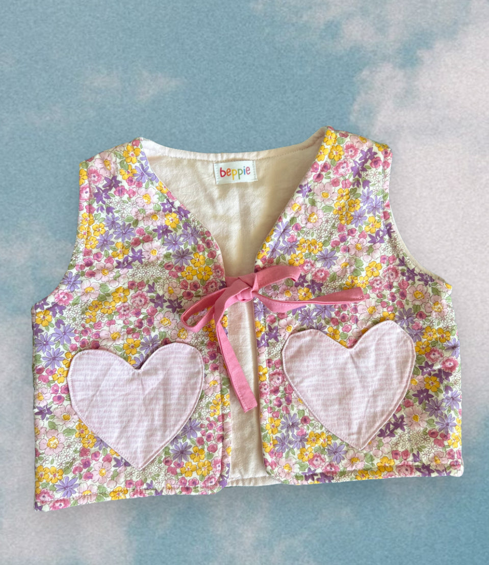 Floral Goose Vest (9-12months)