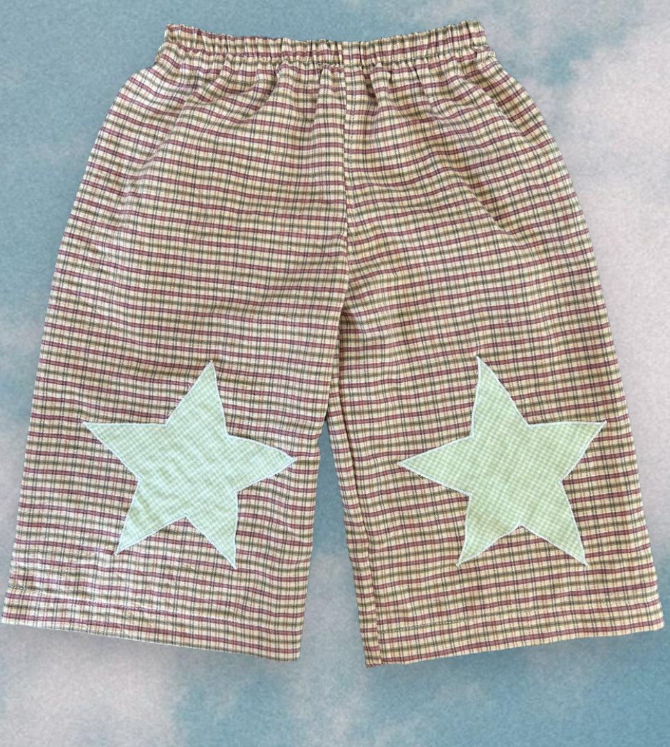 Plaid Star Pants (12-18months)