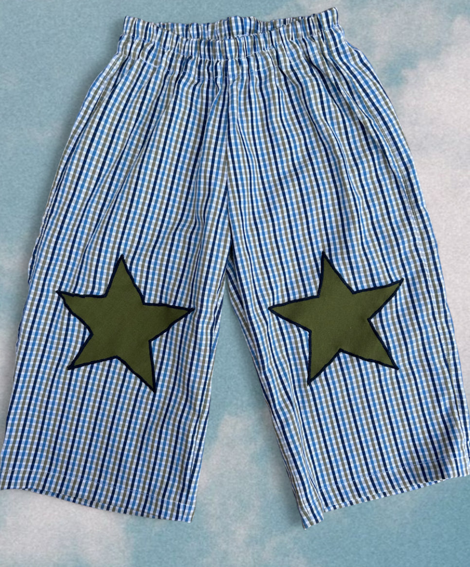 Blue & Green Star Pants (2-3 years)